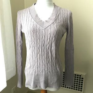 Loft V-Neck Sweater - Light Purple - Size M